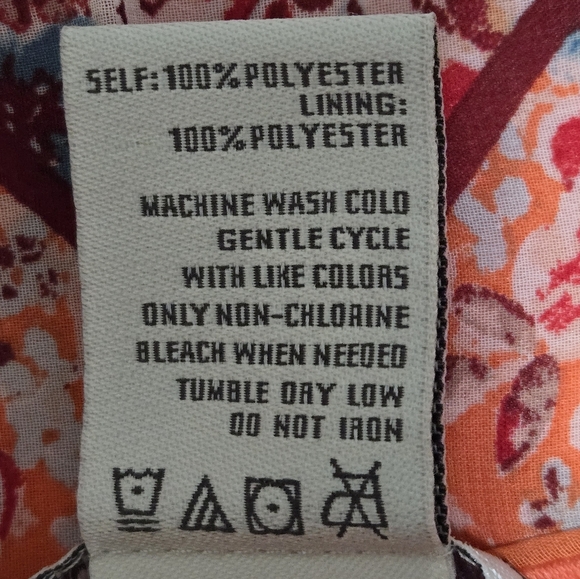 AMERICAN RAG CIE ENTRY Salmon Maroon Pink Blue Floral Spaghetti Strap Dress Sz M - Picture 9 of 9